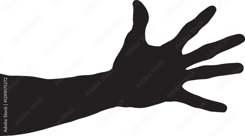 vector; silhouette; the palm of the hand vector; silhouette; the palm of the hand