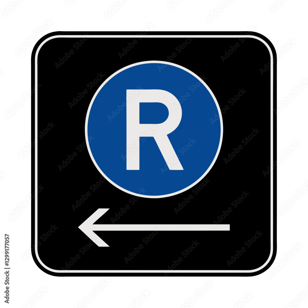 Parking Direction Sign Left Arrow Vector Illustration for Traffic Guidance Parking Direction Sign Left Arrow Vector Illustration for Traffic Guidance