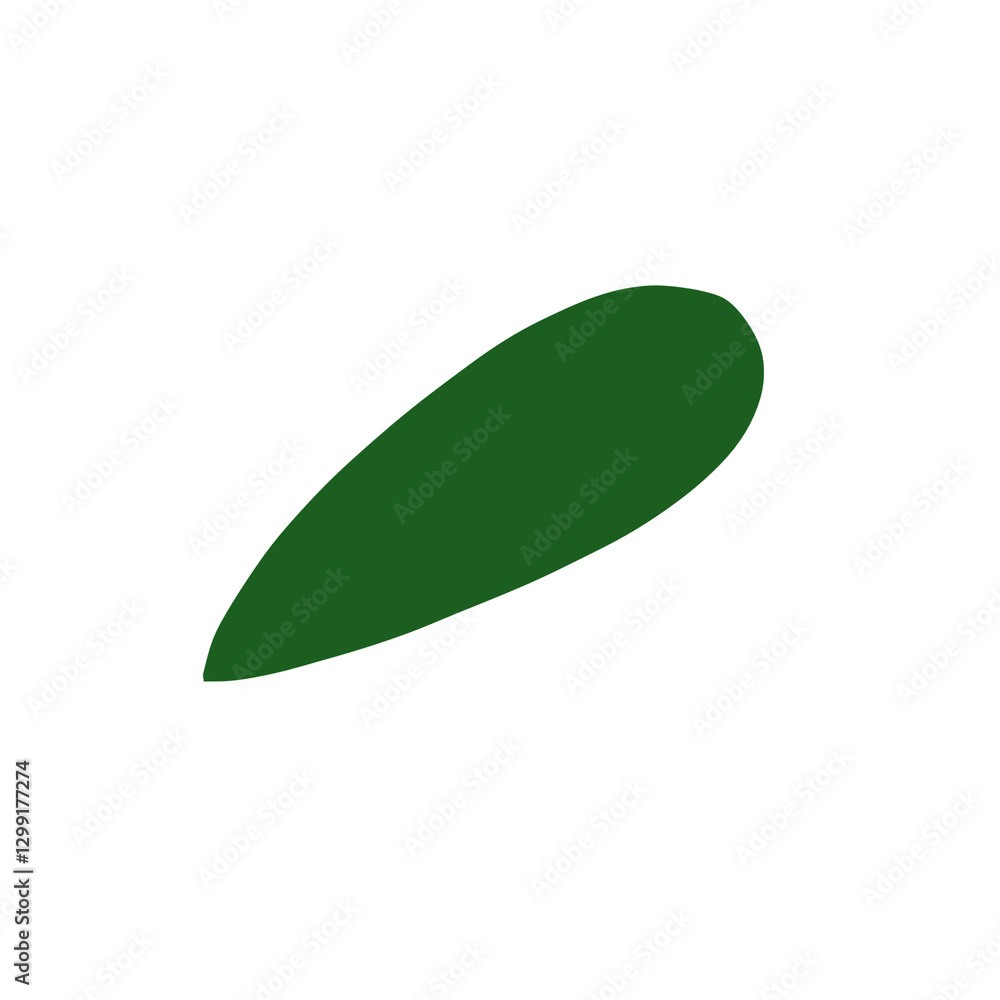 Green abstract shape fill art