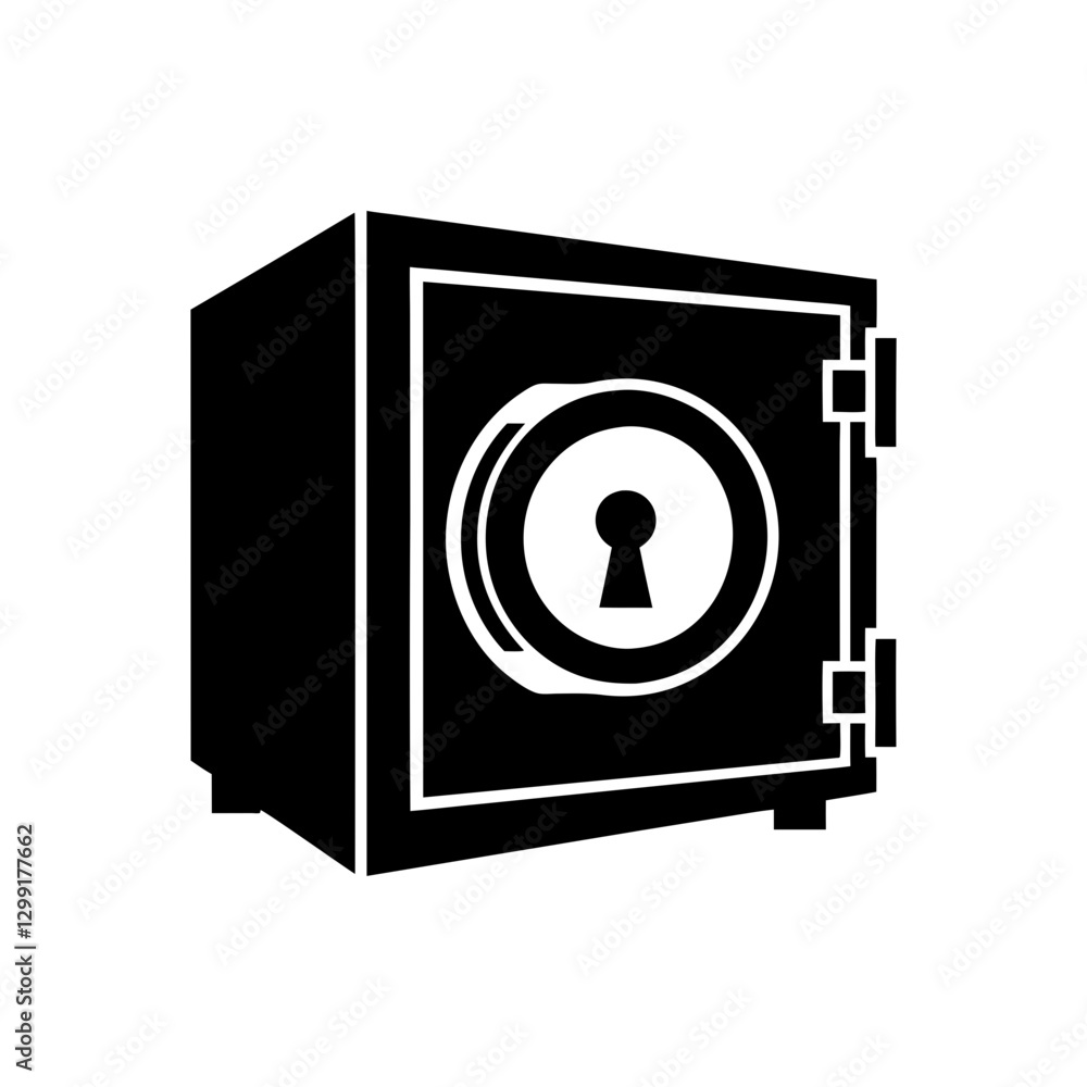Vector Illustration Secure Safe Box Symbolizing Security and Protection Vector Illustration Secure Safe Box Symbolizing Security and Protection