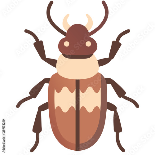 Colorful Beetle Vector Illustration for Nature and Education Design Projects