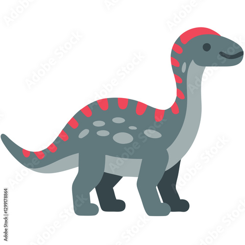 Cute Dinosaur Vector Illustration Colorful Cartoon Prehistoric Animal Design