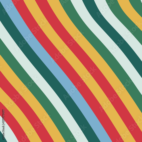 Colorful Wavy Stripes Pattern Abstract Vector Background Design