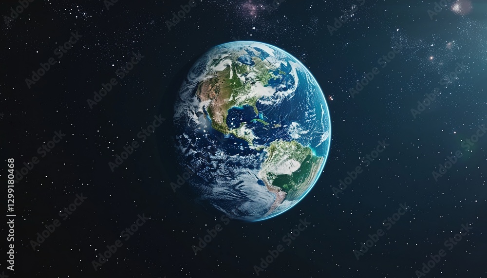 Obraz premium Scientific Earth visualization from space