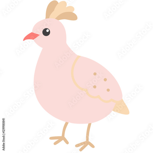 Cute Cartoon Bird Illustration with Colorful Vector Design for Children's Decor and Education