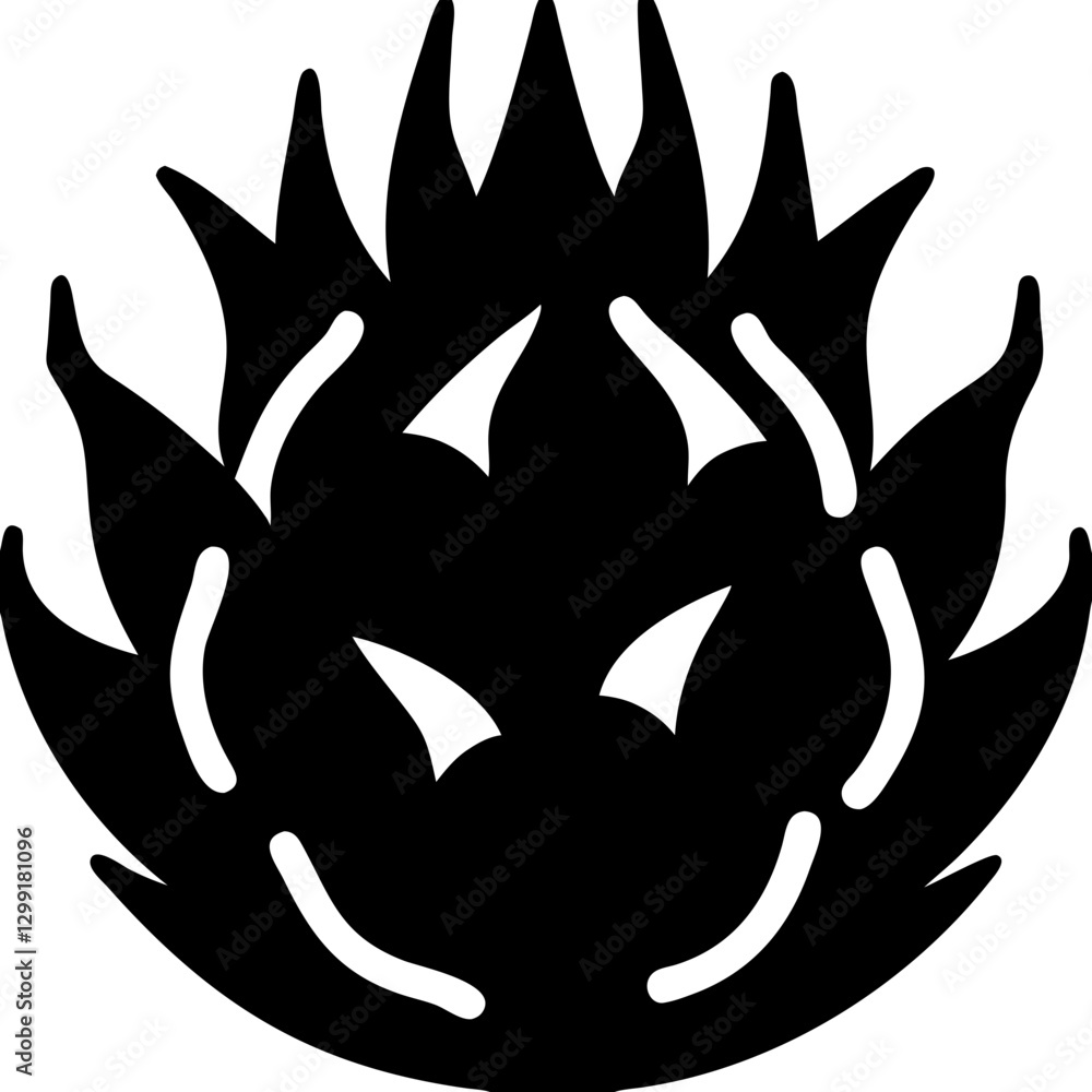 Silhouette Artichoke Vector Bold Abstract Design Silhouette Artichoke Vector Bold Abstract Design