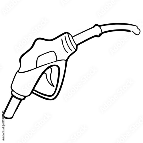 Vector Illustration of Fuel Pump Nozzle for Gas Station and Automotive Industry