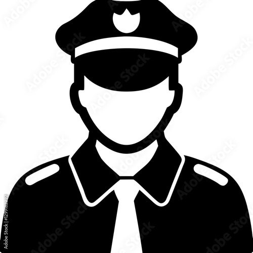 Police Officer Vector Illustration for Security and Law Enforcement Graphics