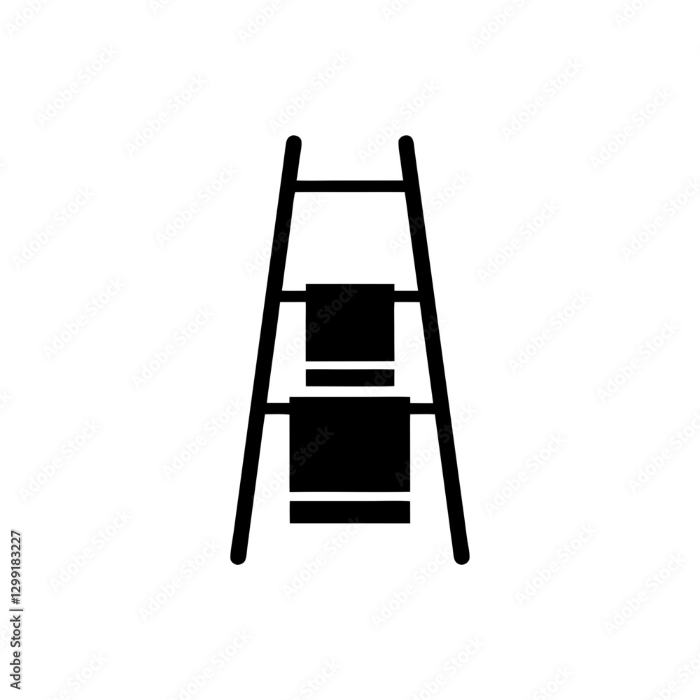 Minimalist Towel Ladder Rack Vector for Interior Design and Home Decor Minimalist Towel Ladder Rack Vector for Interior Design and Home Decor