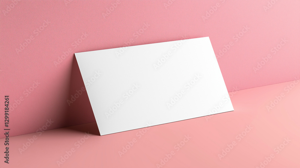 Blank white card on a flat surface, symbolizing simplicity and clarity in design. Blank white card on a flat surface, symbolizing simplicity and clarity in design.