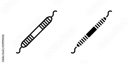 Dental Scaler icon set. for mobile concept and web design on white background