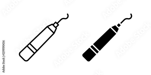 Dental Scaler icon set. for mobile concept and web design on white background