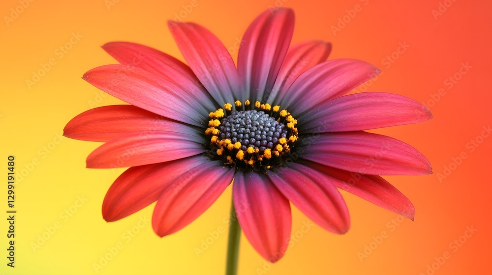 Obraz premium Vibrant Red Osteospermum Flower Closeup Macro Shot