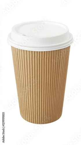 Wallpaper Mural Elegant Disposable Coffee Cup with Lid - Sustainable and Stylish Torontodigital.ca