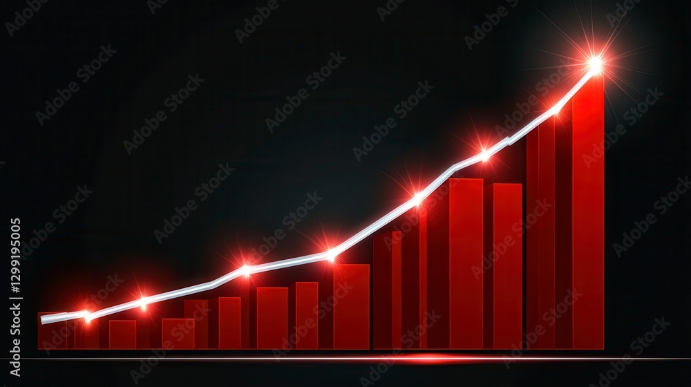 Fototapeta premium Charting a Course for Business Success: Stunning Visual Representation of Growth