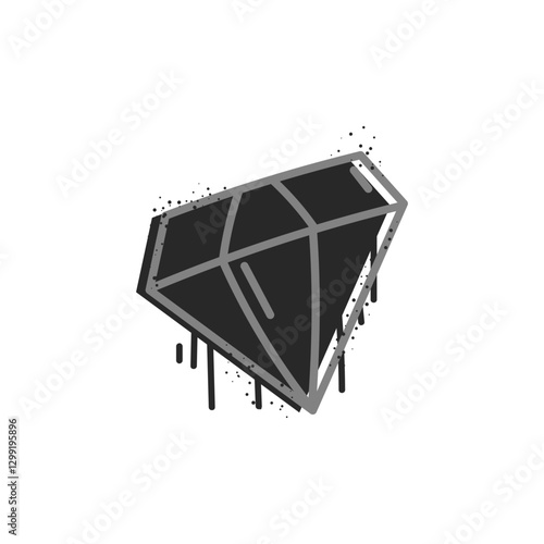 Urban art elements, graffiti vector icons set.
