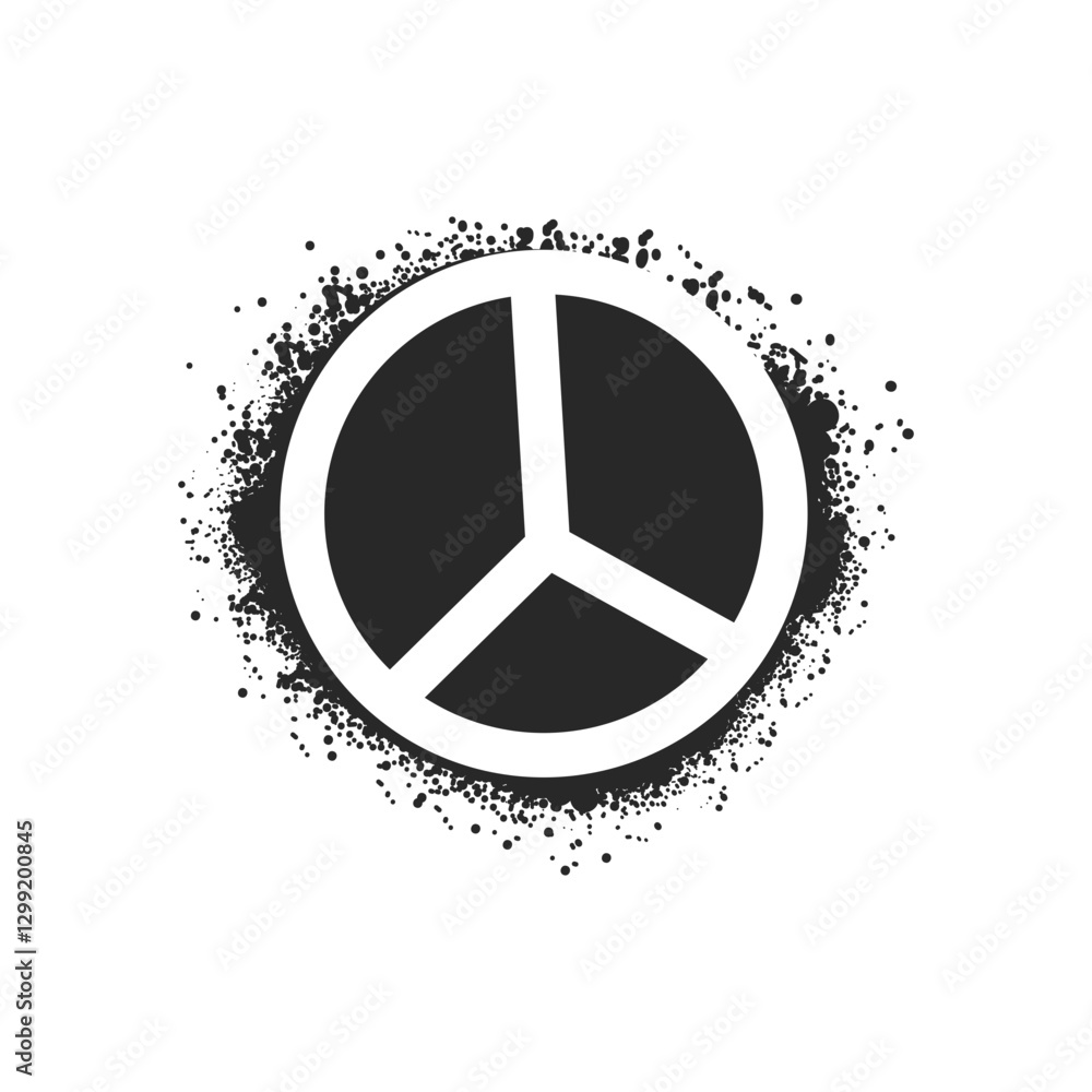 Graffiti spray paint element hand gesture pacific peace symbol Graffiti spray paint element hand gesture pacific peace symbol