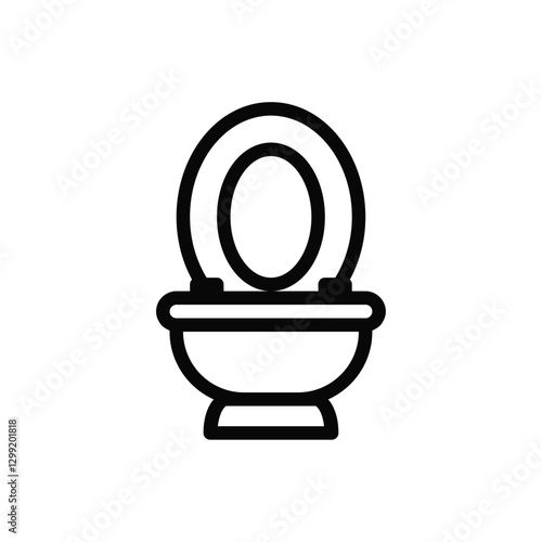 Toilet-bowl icon. Simple vector sign.