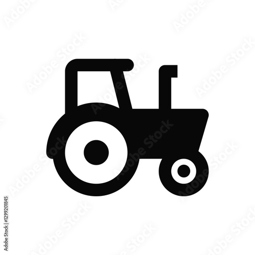 Tractor icon. Simple vector sign.