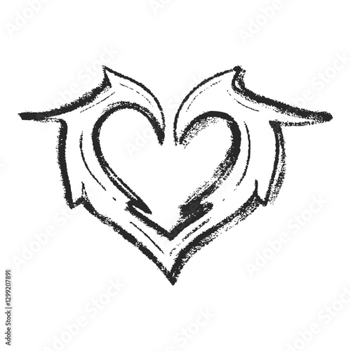 Rock n roll icon elements hand drawn doodle crayon pencil chalk tattoo sticker