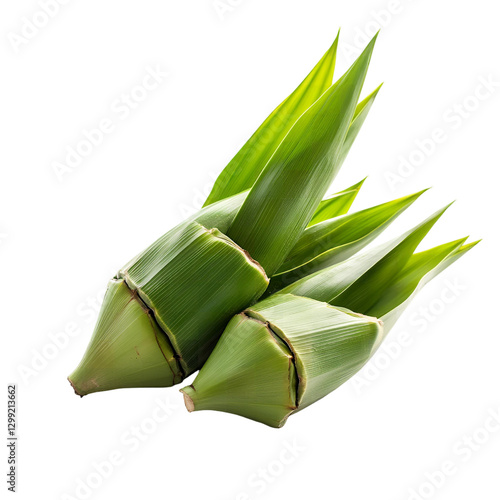 Fresh green palm heart shoots tropical plant food isolated transparent background photo