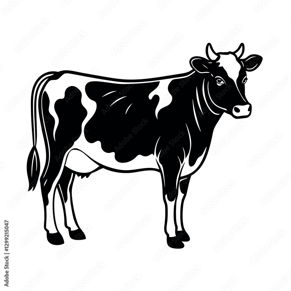 Simple Cow Silhouette for Design Projects
Simple Cow Silhouette for Design Projects