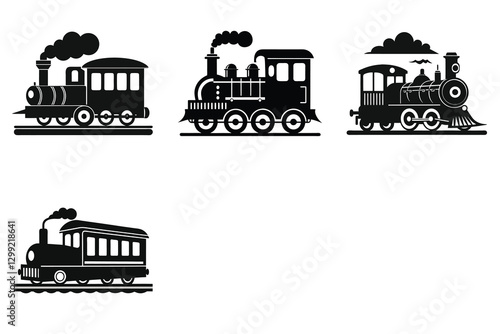 Train this is a editable eps file vector silhouette illustration