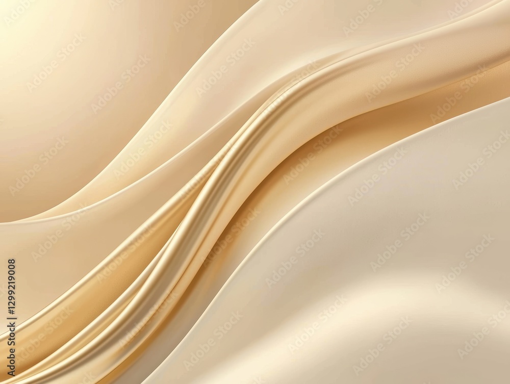 Fototapeta premium A translucent golden glow softly melting into a smooth and dreamy neutral gradient, forming a refined composition