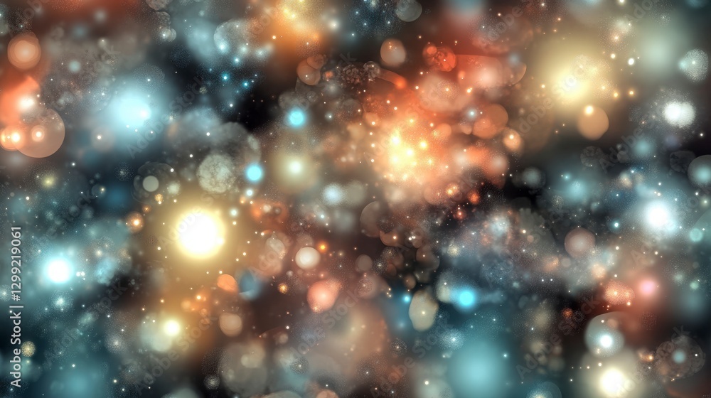 Abstract Cosmic Nebulae: A Colorful Galaxy Cluster in the Deep Space Abstract Cosmic Nebulae: A Colorful Galaxy Cluster in the Deep Space
