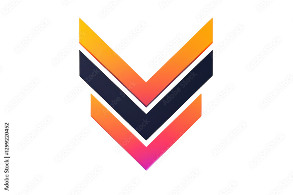 Chevron Icon Bold and Modern Design on a Transparent or White Background Chevron Icon Bold and Modern Design on a Transparent or White Background