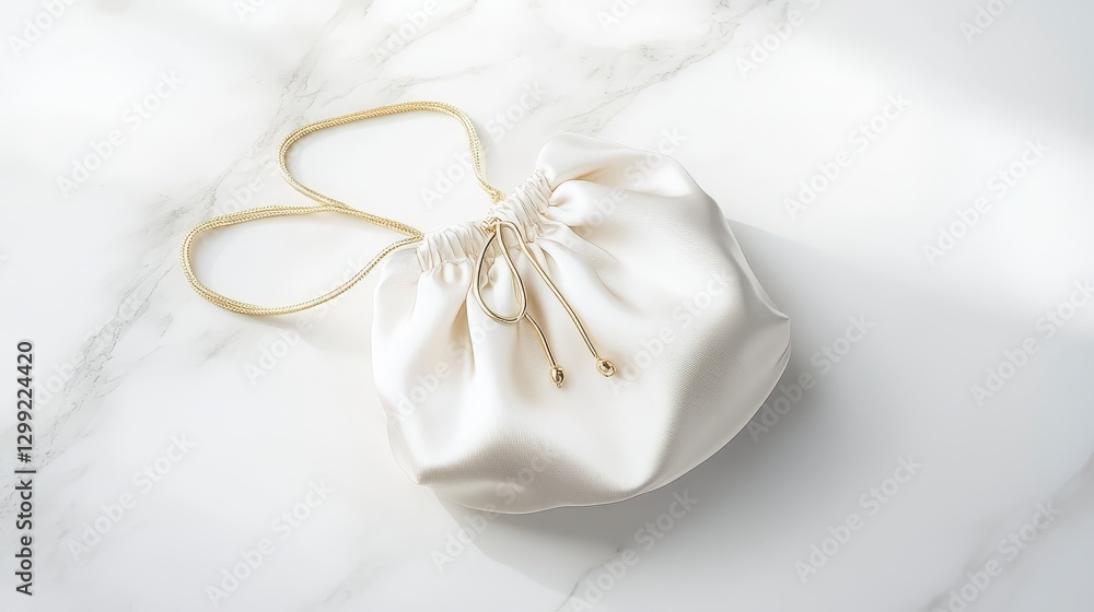 Exquisite Cream Satin Drawstring Bag: A Luxurious Handbag for Every Occasion Exquisite Cream Satin Drawstring Bag: A Luxurious Handbag for Every Occasion
