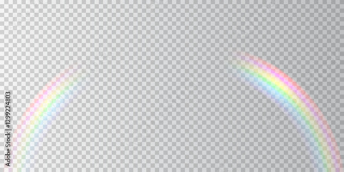 Beautiful Soft Rainbow with a Delicate Fade, Ideal for Elegant and Artistic Creations