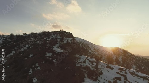 sunset in the mountains