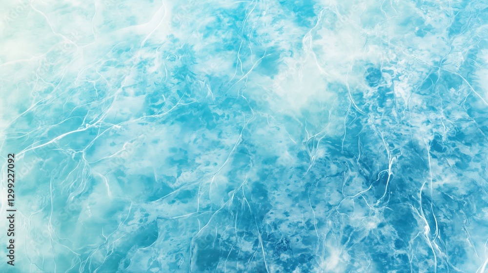 Fototapeta premium Abstract blue frozen ice texture background