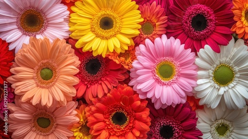 Wallpaper Mural Colorful gerbera daisy bouquet, vibrant flowers, close up, nature's art, beautiful display, floral arrangement Torontodigital.ca
