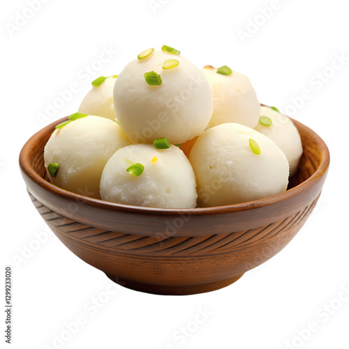 Rasgulla: Indian Sweet, Bengali Dessert isolated on transparent background photo