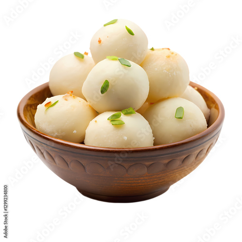 Rasgulla Recipe: Indian Sweet Treat isolated on transparent background photo