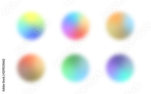Soft Blurred Gradient Circles - Transparent Background PNG