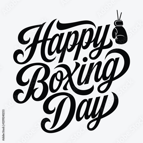 Happy boxing day typography design