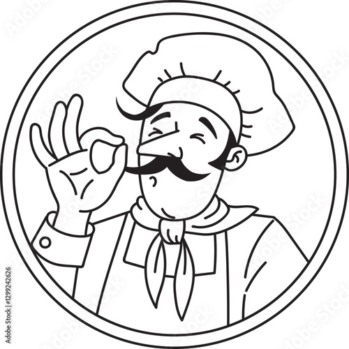 Funny pizza chef shows you how delicious pizza is.