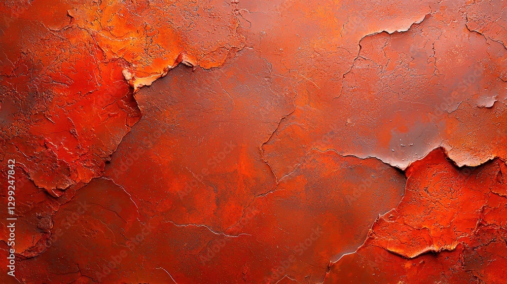 Fototapeta premium Fiery abstraction, captivating display of red and orange in modern abstract painting