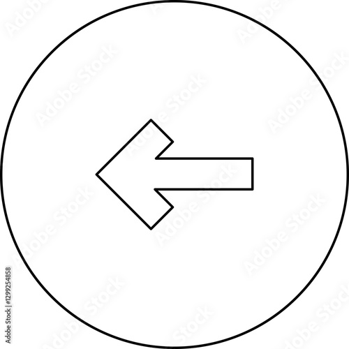 Left icon single vector illustration