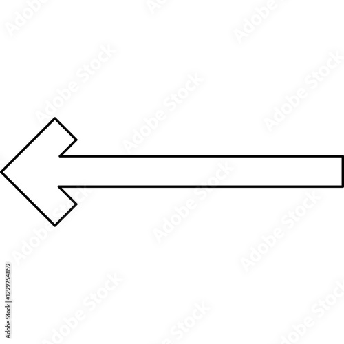 Left Arrow icon single vector illustration