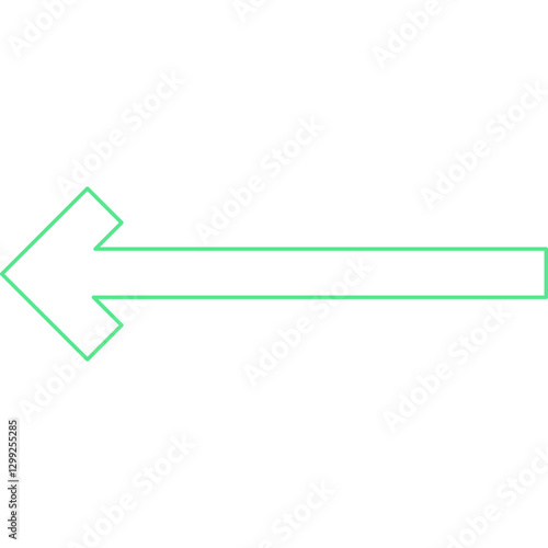 Left Arrow icon single vector illustration