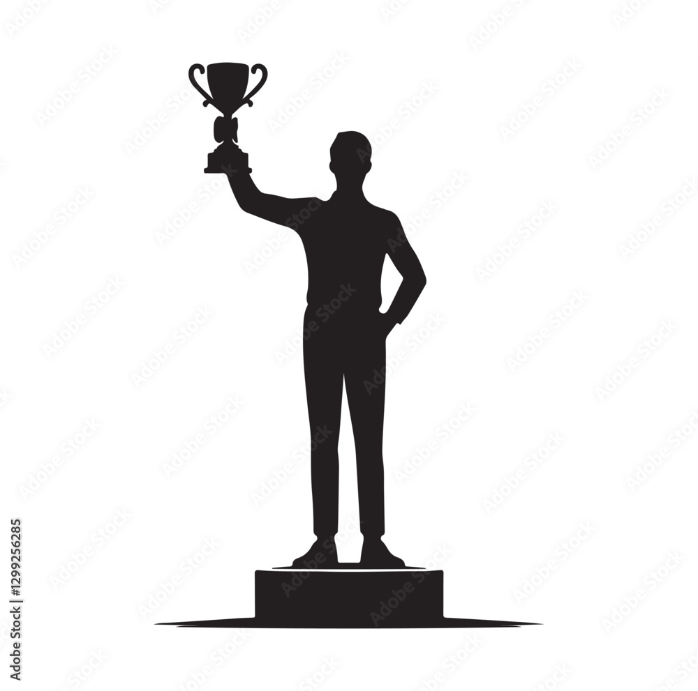 man holding trophy silhouette vector illustration
man holding trophy silhouette vector illustration