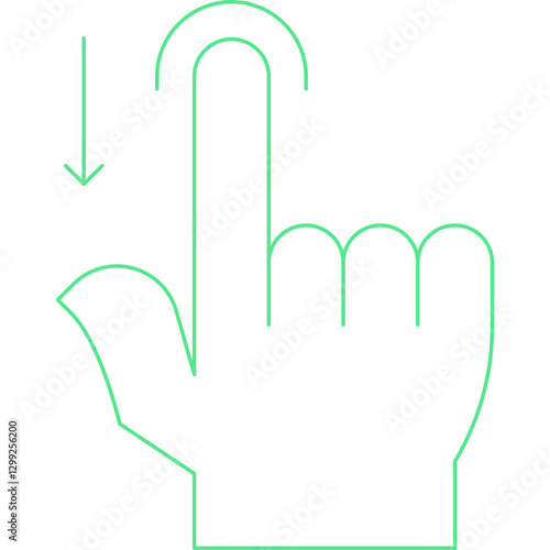 Drag Down icon single vector illustration