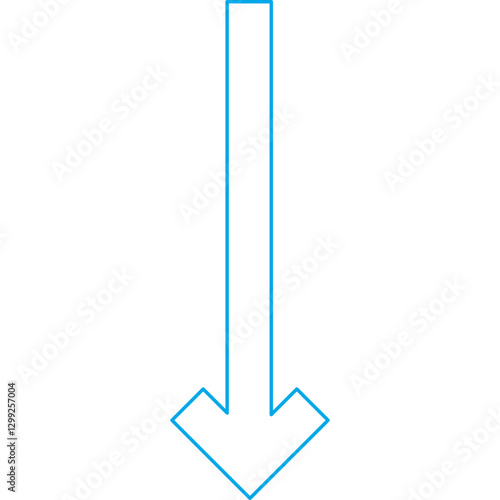 Down Arrow icon single vector illustration