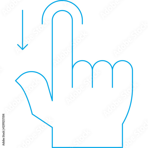 Drag Down icon single vector illustration