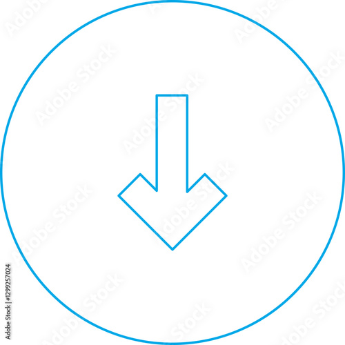 Down icon single vector illustration