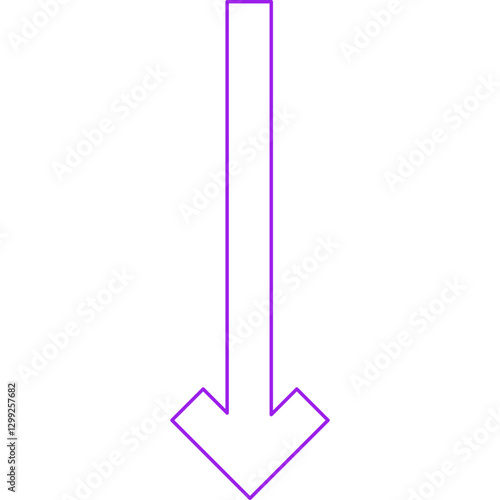 Down Arrow icon single vector illustration